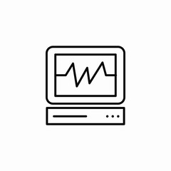 rhythm monitor icon sign vector