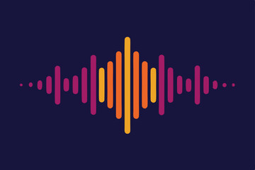 Blue digital sound wave equalizer on a technology background