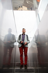 male photographer in the city