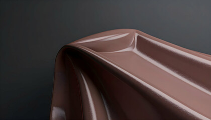 Brown Fabric Drape with Glossy Texture