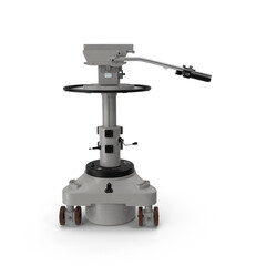 Industrial Manual Valve Control with Wheels isolated on transparent background