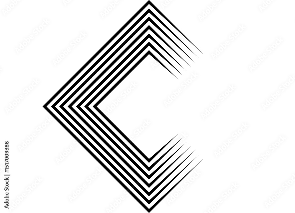 Poster frame .vector pattern of rectangular shape from parallel lines. black striped design element on whit