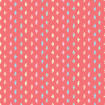 Hand drawn arrow repetition seamlessly motif. Colorful doodle pointers wrapper pattern vector.