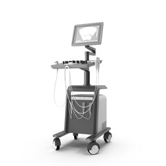 Ultrasound Machine isolated on transparent background