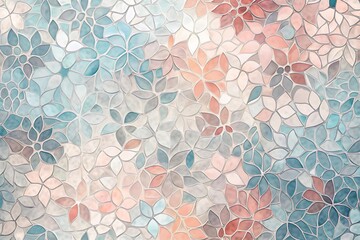 Abstract Floral Pattern in Pastel Tones
