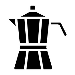Moka Pot Vector Glyph Icon Design