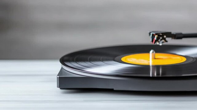 Vintage Vinyl: This image transports you back to a time of analog purity. The turntable plays a record, evoking the nostalgic warmth of music in its purest form.
