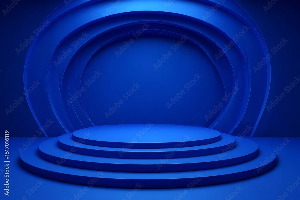 Poster empty showcase stand backdrops are depicted in a 3d rendering featuring a blank product display on a