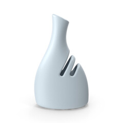 White Ceramic Vase isolated on transparent background