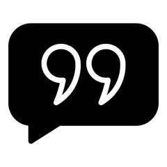 Quotation Vector Glyph Icon Design
