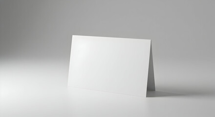 Blank white tent card mockup design template for branding identity presentation