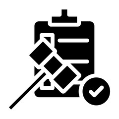 Regulation Vector Glyph Icon Design