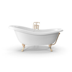 Vintage Bath Tub isolated on transparent background