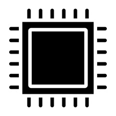 Processor Vector Glyph Icon Design
