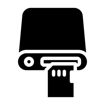 Card Reader Vector Glyph Icon Design