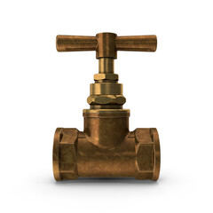 Vintage Brass Pipes isolated on transparent background