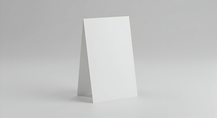 Blank White Tent Card Mockup Design Template