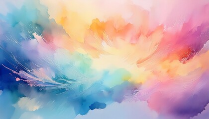 watercolor soft brushstrokes in pastel colors artistic and relaxing generative ai