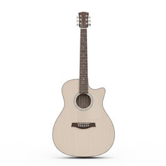 Obraz premium Acoustic guitar isolated on white