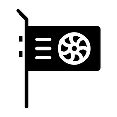 Graphics Card Vector Glyph Icon Design