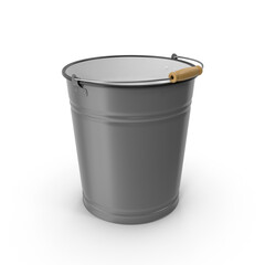 Vintage Soviet bucket isolated on transparent background
