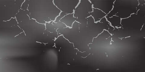 Panorama Dark cloud at evening sky with thunder bolt. Heavy storm bringing thunder, lightnings and rain in summer. modern vector