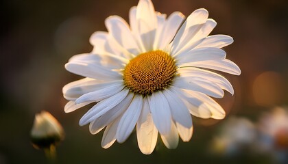 Fototapeta premium elegant white daisy a close up study in soft light