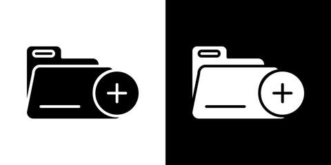 Add folder icon symbols. Vector illustration.