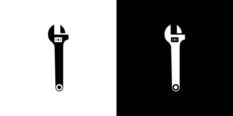 Adjustable wrench icon symbols. Vector illustration.