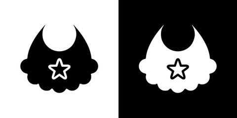 Baby bib icon symbols. Vector illustration.