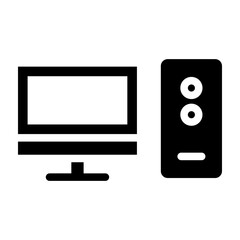 Computer Vector Glyph Icon Design