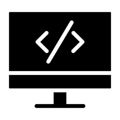 Coding Vector Glyph Icon Design