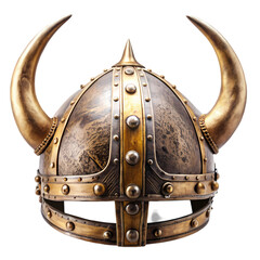 Ancient Norse Warrior Helmet A Relic of Viking Age isolated on transparent baackground