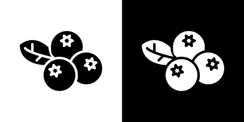 Blueberry icon symbols. Vector illustration.