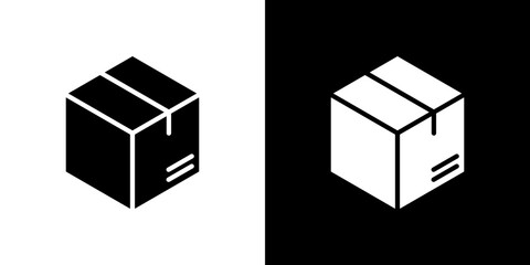Box icon symbols. Vector illustration.