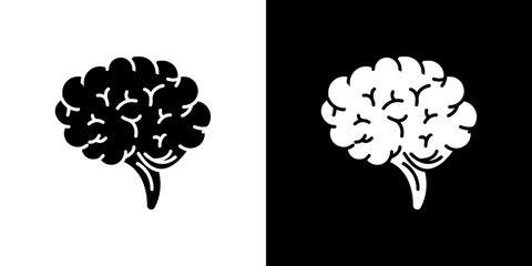 Brain icon symbols. Vector illustration.