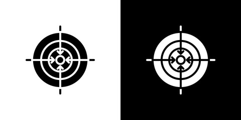 Bullseye pointer icon symbols. Vector illustration.