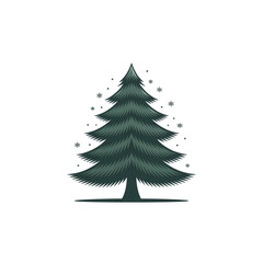 Celebrating the winter season with a classic evergreen anticipating on transparent background