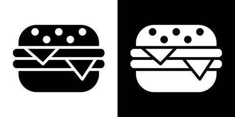 Burger icon symbols. Vector illustration.