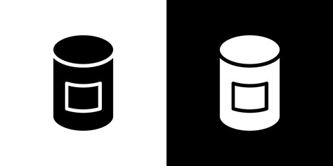 Can food icon symbols. Vector illustration.
