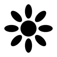 Marigold Flower Vector Glyph Icon Design