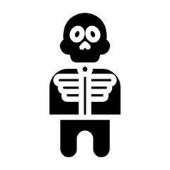 Skeleton Costumes for Kids Vector Glyph Icon Design