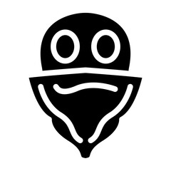 Obraz premium Skeleton Scarves Vector Glyph Icon Design