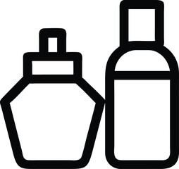 Fototapeta premium perfume bottle silhouette white background 