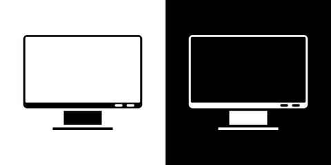 Computer screen icon symbols. Vector illustration.