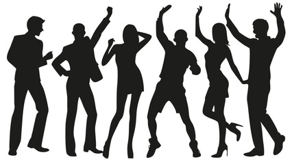 Fototapeta premium Silhouettes of Dancing Women – Celebration, Fashion, and Fun Concept