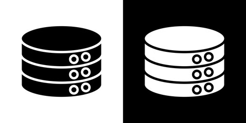 Database icon symbols. Vector illustration.