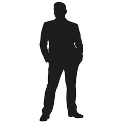 silhouette of a businessman, young man, boy