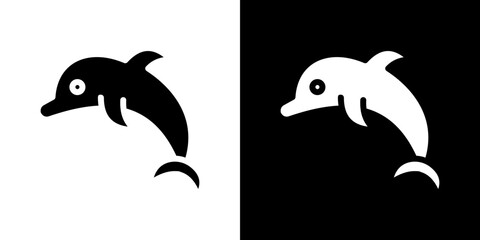 Dolphin icon symbols. Vector illustration.