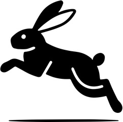 rabbit silhouette vector illustration